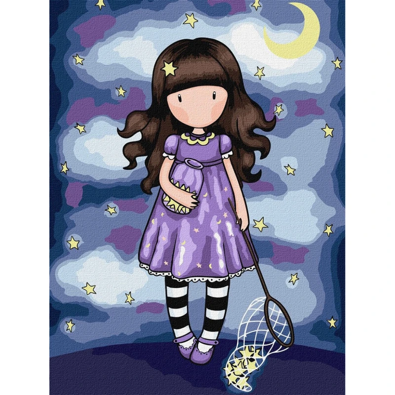 Картина за номерами "Catch A Falling Star Santoro Gorjuss Collection" KHO8680, 30х40 см — Ideyka