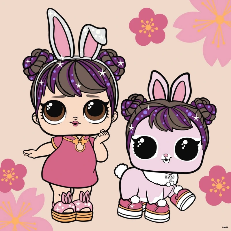 Картина за номерами "L.O.L. Surprise! Chinese New Year Doll & Pet" KHO1105, 40х40 см