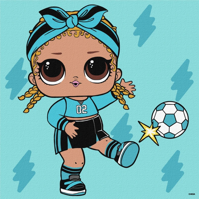 Картина за номерами "L.O.L Surprise! Game on. Kicks" KHO1323, 25x25 см — Ideyka