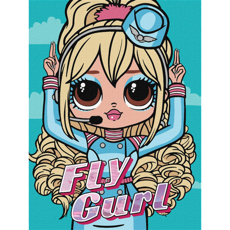 Картина за номерами "L.O.L. Surprise! O.M.G. Fly Gurl" KHO6275, 30х40 см — Ideyka
