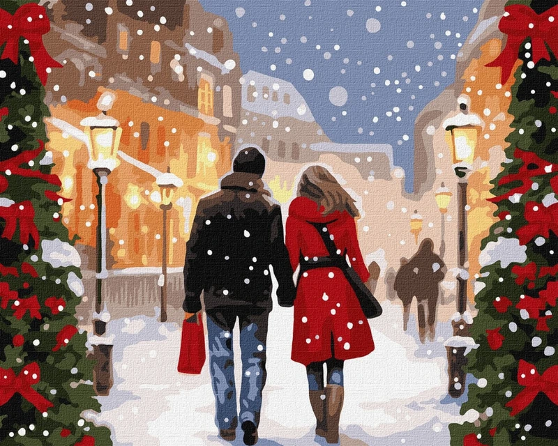 Картина за номерами "Різдвяна атмосфера" ©art_selena_ua Ідейка KHO8350 40х50 см