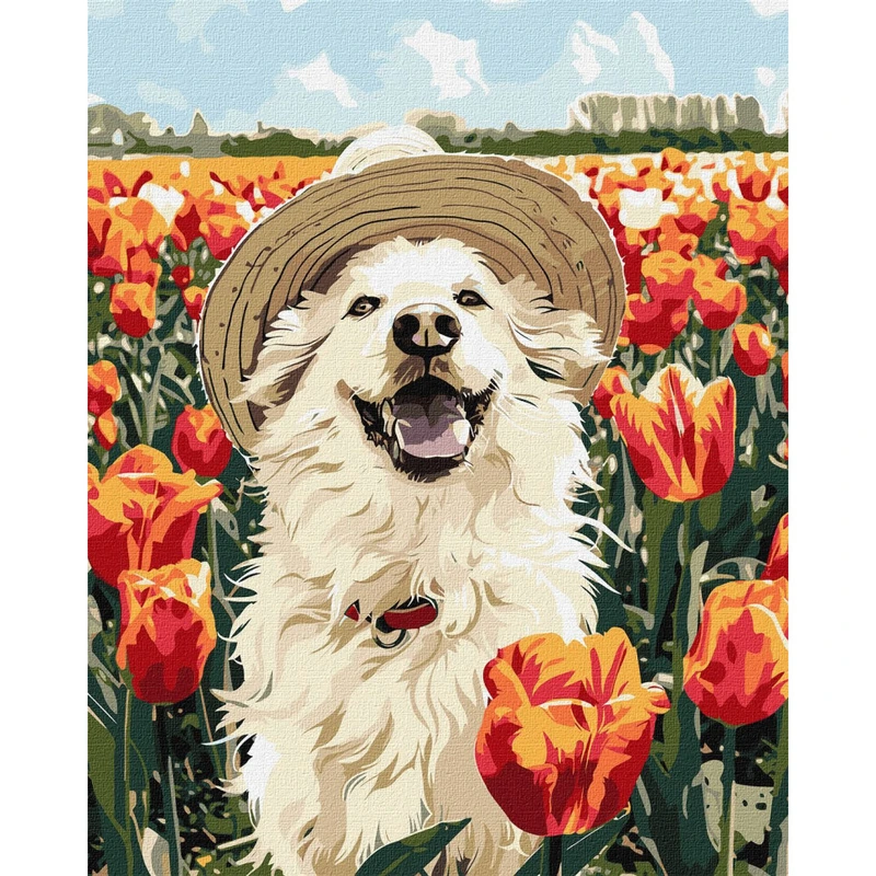 Картина за номерами "Щасливий лабрадор" KHO6623, 40х50 см