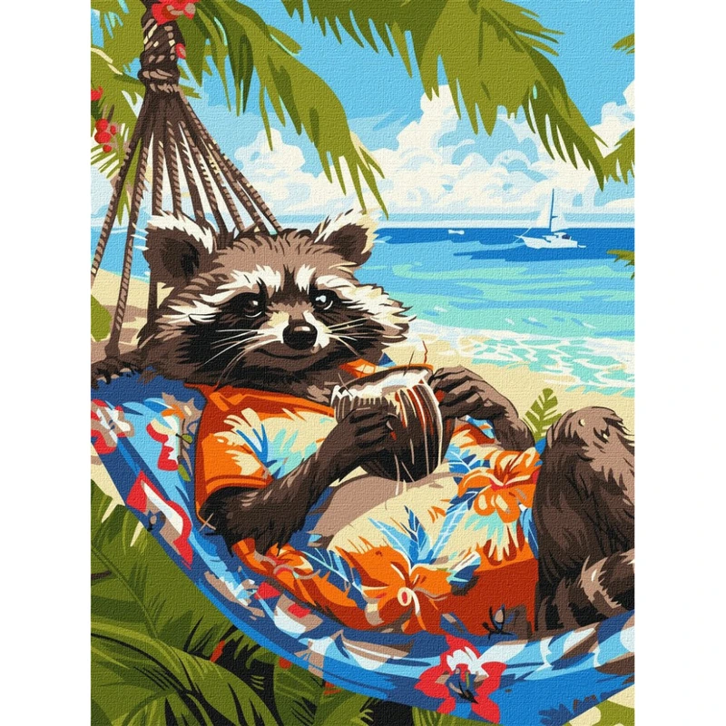 Картина за номерами "Тропічний відпочинок" ©art_selena_ua KHO6652, 30х40 см