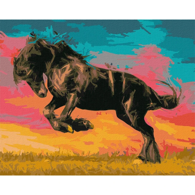 Картина за номерами "Великий мустанг" Ідейка KHO4339 40х50 см