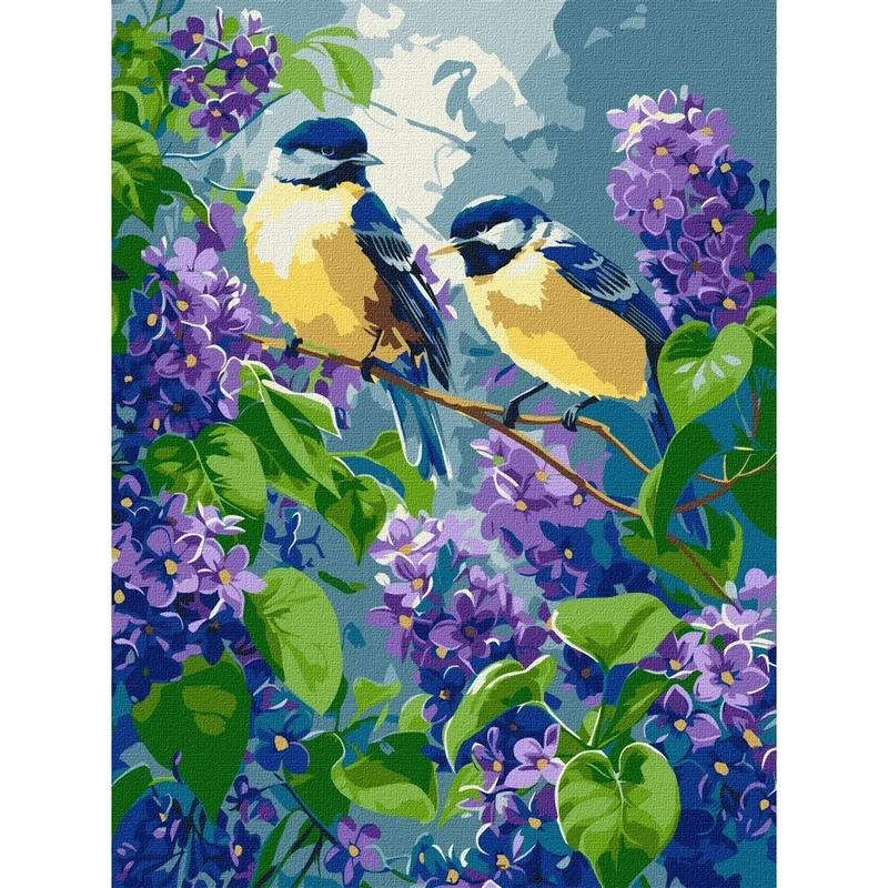 Картина за номерами "Весняний дует" ©art_selena_ua KHO6654, 30х40 см — Ideyka
