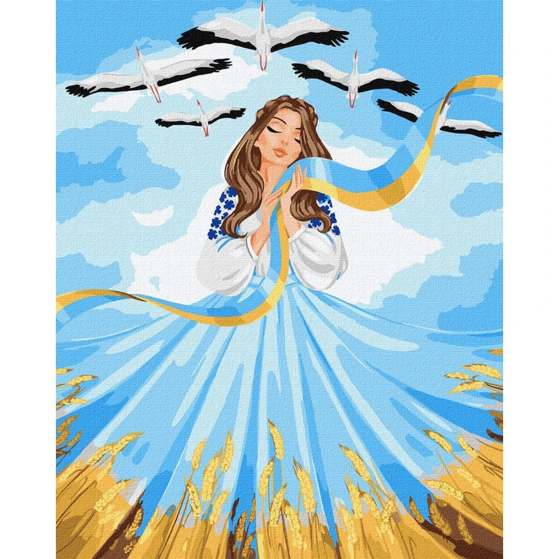 Картина за номерами "Все буде Україна" ©krizhanskaya Ідейка KHO2613 40х50 см — Ideyka