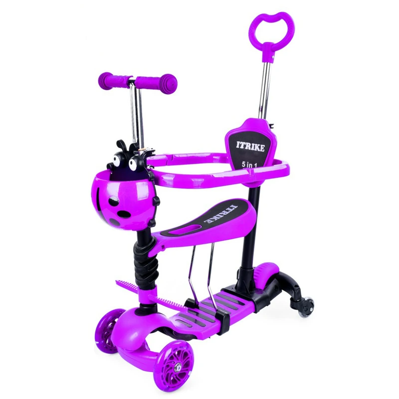Самокат дитячий 3-х колісний 5 в 1 JR3-101-V, до 25 кг — iTrike