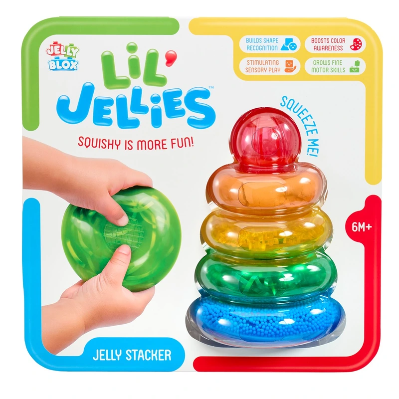 Сенсорний конструктор JELLY BLOX серії "Lil' Jellies" - ПІРАМІДКА-КОЛЬОРИНКА — Jelly Blox