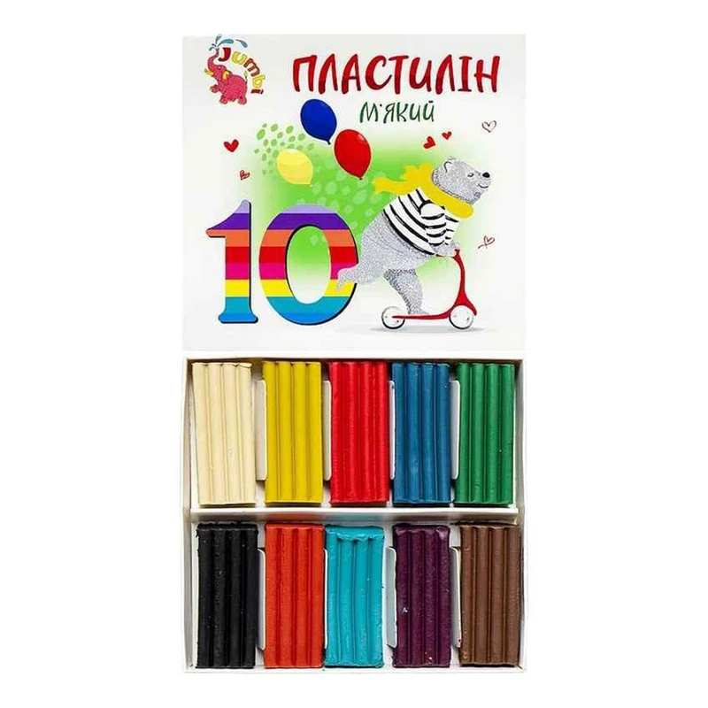 Набір для творчості Пластилін КТ 230603, 10 кольорів — Jumbi