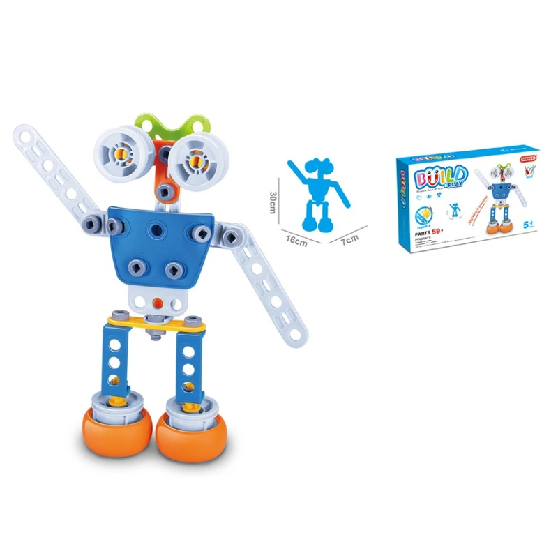 Конструктор дитячий Build&Play "Робот" Keedo J-7709, 59 елемента — Keedo
