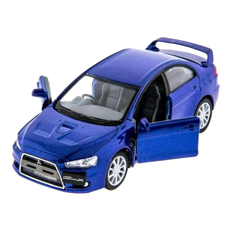 Автомодель легкова MITSUBISHI LANCER EVOLUTION X 1:36, 5" KT5329W  Синій — Kinsmart