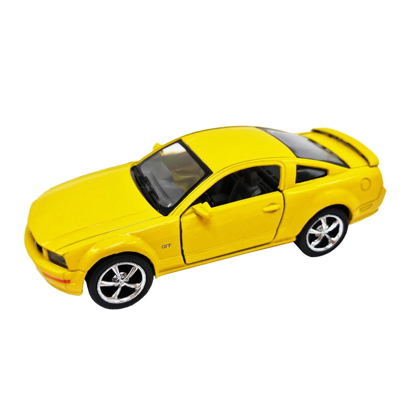 Інерційна машинка FORD MUSTANG GT 2006 Kinsmart КТ5091, 1:42 Жовтий — Kinsmart