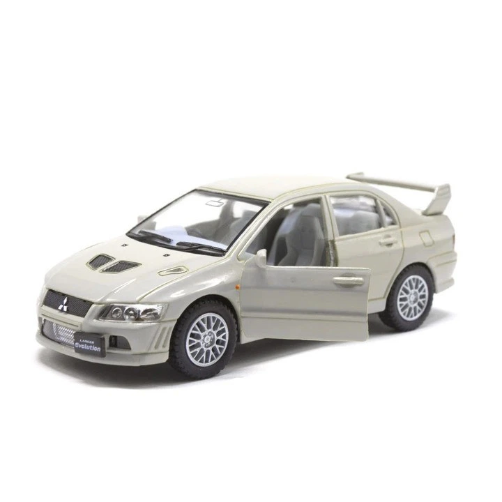 Колекційна машинка "Mitsubishi Evolution VII" KT5052W(Silver) масштаб 1:42