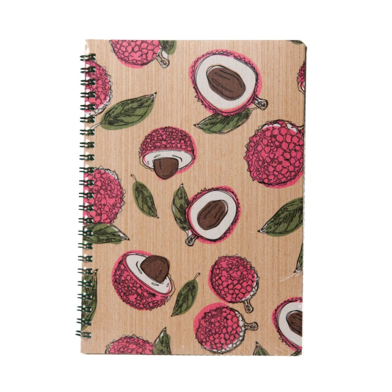 Блокнот "Лічі" із модифікованої деревини 12201-KR формат А5 на пружині — Kiri sketch