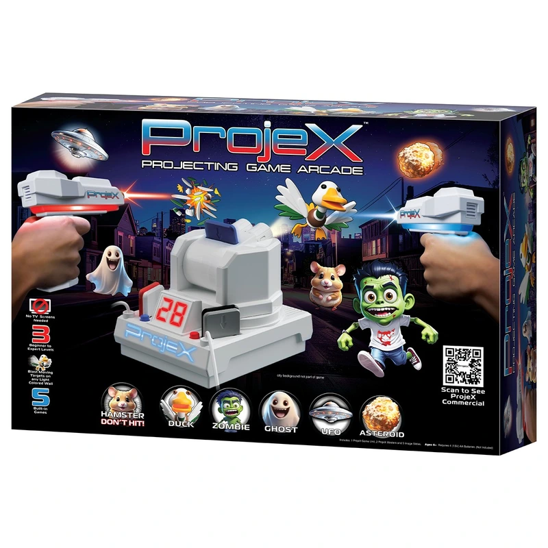 Ігровий набір для лазерних боїв – ПРОЕКТОР PROJEX ANIMATED (2 ігр. бластери, 5 слайд-цілей) — Laser X