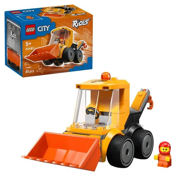 Конструктор LEGO City Автівки — Будівельний навантажувач 61 Деталь (60483) — LEGO