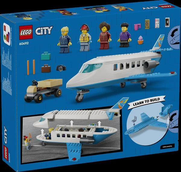 Конструктор LEGO® City Пасажирський літак - Конструктор іграшкового літака, 118 деталей (60492)