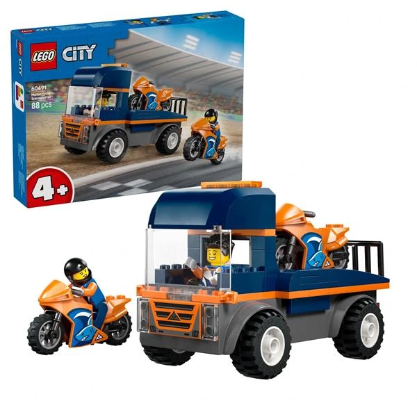 Конструктор LEGO City Транспортер мотоциклів 88 Деталей (60491)