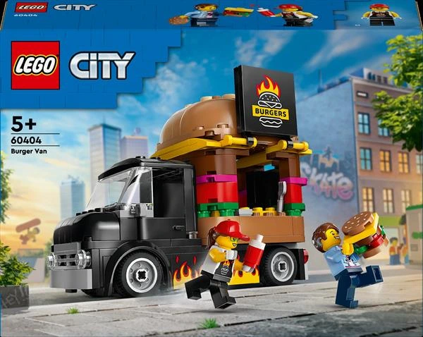 Конструктор LEGO City Вантажівка з гамбургерами 194 деталі (60404) — LEGO