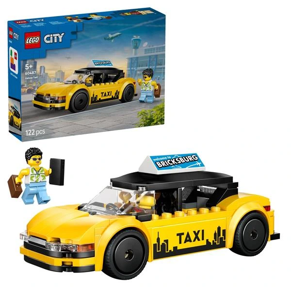 Конструктор LEGO City Жовте таксі 122 Деталі (60487)