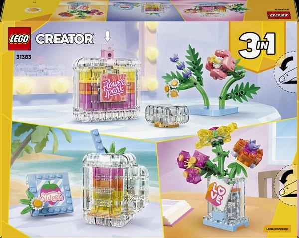 Конструктор LEGO® Creator 3 в 1 Флакон для парфумів із квітковим декором, 286 деталей (31383) — LEGO