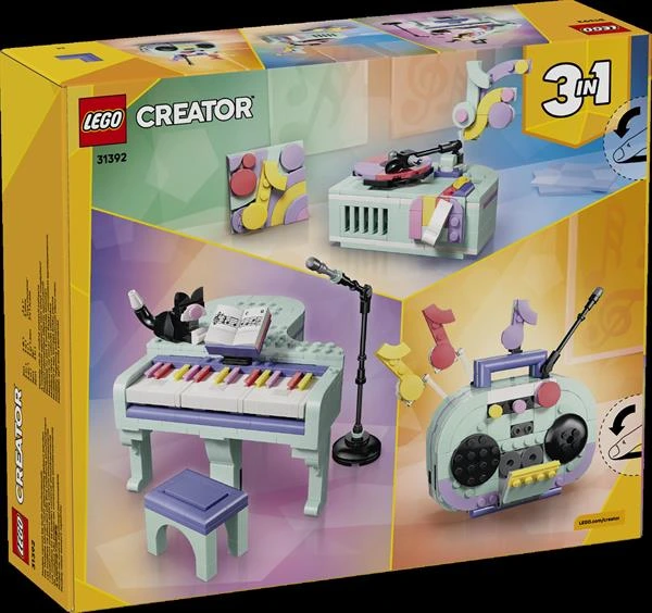 Конструктор LEGO® Creator 3 в 1 Музичний декор «Фортепіано з котом», 485 деталей (31392) — LEGO