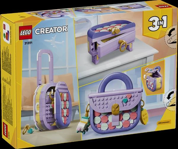 Конструктор LEGO® Creator 3 в 1 Стильна мистецька сумка з місцем для зберігання, 272 деталі (31391) — LEGO