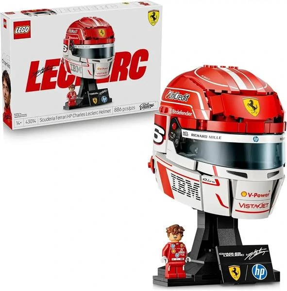 Конструктор LEGO® Editions Шолом Шарля Леклера з команди Scuderia Ferrari HP, 886 деталей  (43014) — LEGO