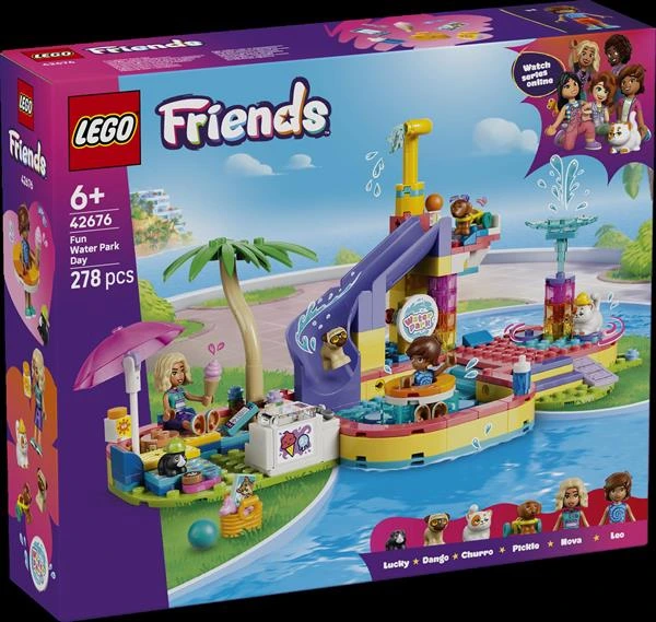 Конструктор LEGO® Friends Веселий день в аквапарку Набір конструктора, 278 деталі (42676) — LEGO