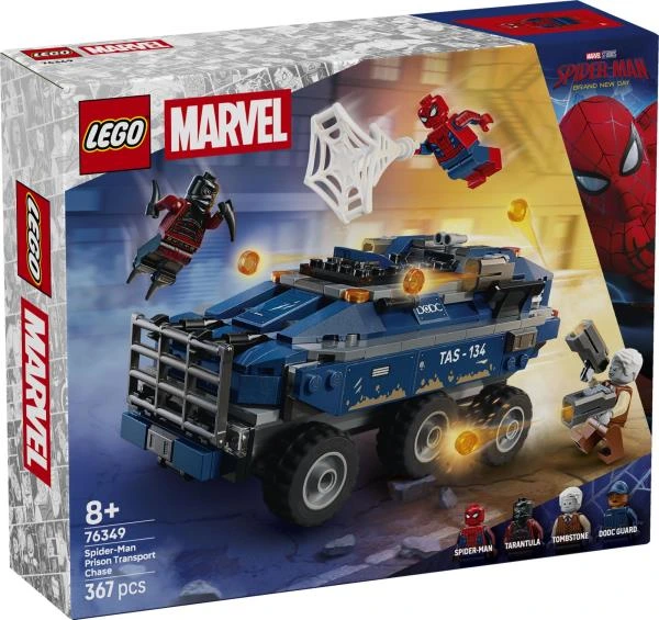 Конструктор LEGO® Marvel Переслідування Людиною-Павуком машини для перевезення злочинців, 367 деталей (76349) — LEGO