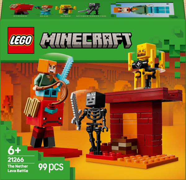 Конструктор LEGO Minecraft Битва з лавою в Незері 99 деталей (21266) — LEGO