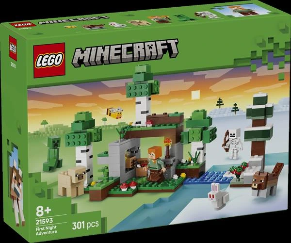 Конструктор LEGO® Minecraft® Пригода першої ночі Конструктор, 301 деталь (21593) — LEGO