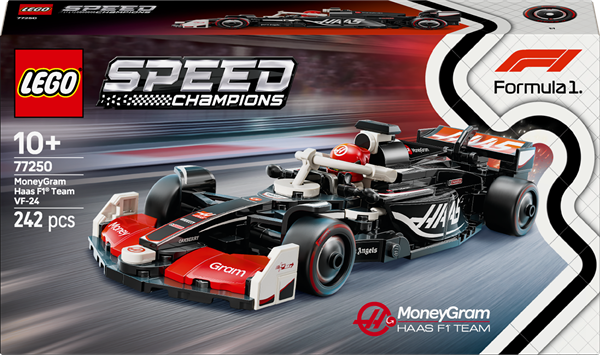 Конструктор LEGO Speed Champions Автомобіль для перегонів MoneyGram Haas F1 Team VF-24, 242 деталі (77250) — LEGO