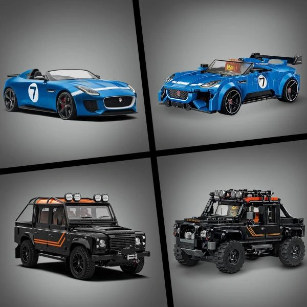 Конструктор LEGO® Speed Champions Jaguar Project 7 та Land Rover Defender (77264)