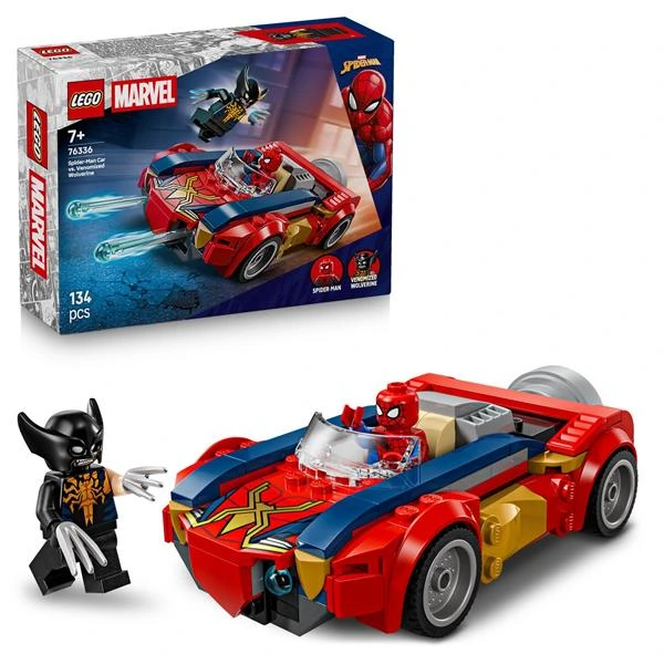 Конструктор LEGO Super Heroes Marvel Автомобіль Людини-павука vs. Отруєний Росомаха 134 Деталі ( 76336 )