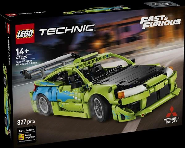 Конструктор LEGO® Technic Форсаж Автомобіль Mitsubishi Eclipse, 827 деталі (42229) — LEGO