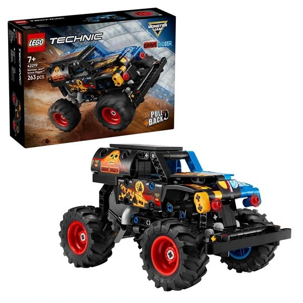 Конструктор LEGO Technic Monster Jam™ Grave Digger™ Вогонь і лід 263 Деталі (42219) — LEGO