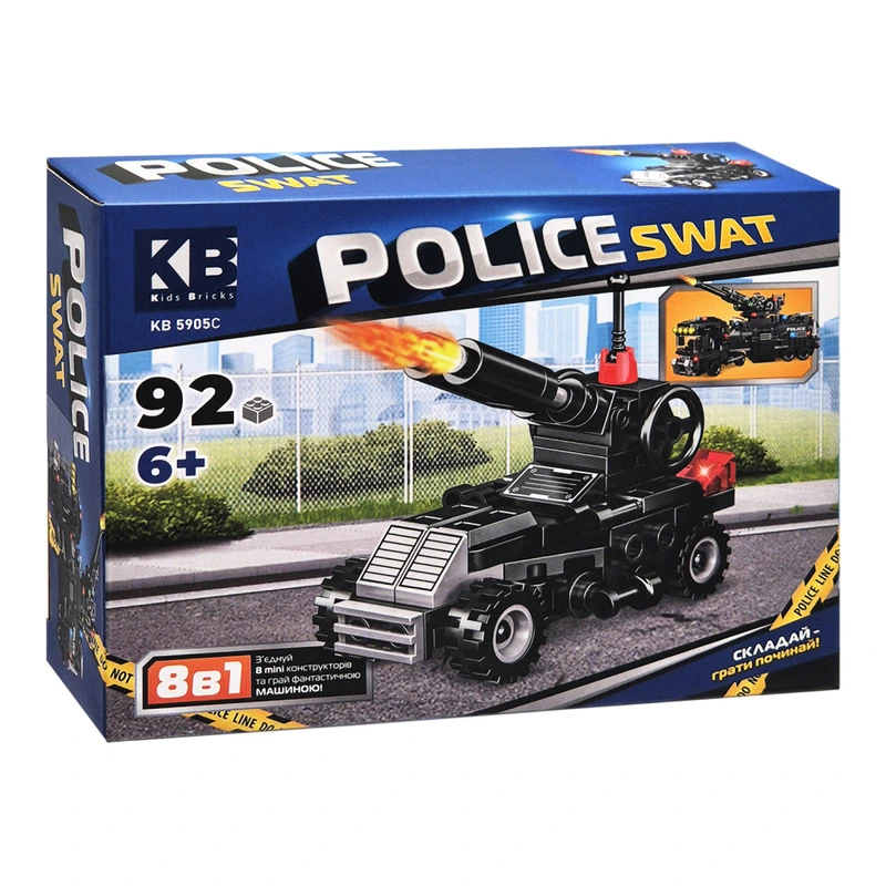 Дитячий конструктор Police SWAT KB 5905C пластик, 92 деталі