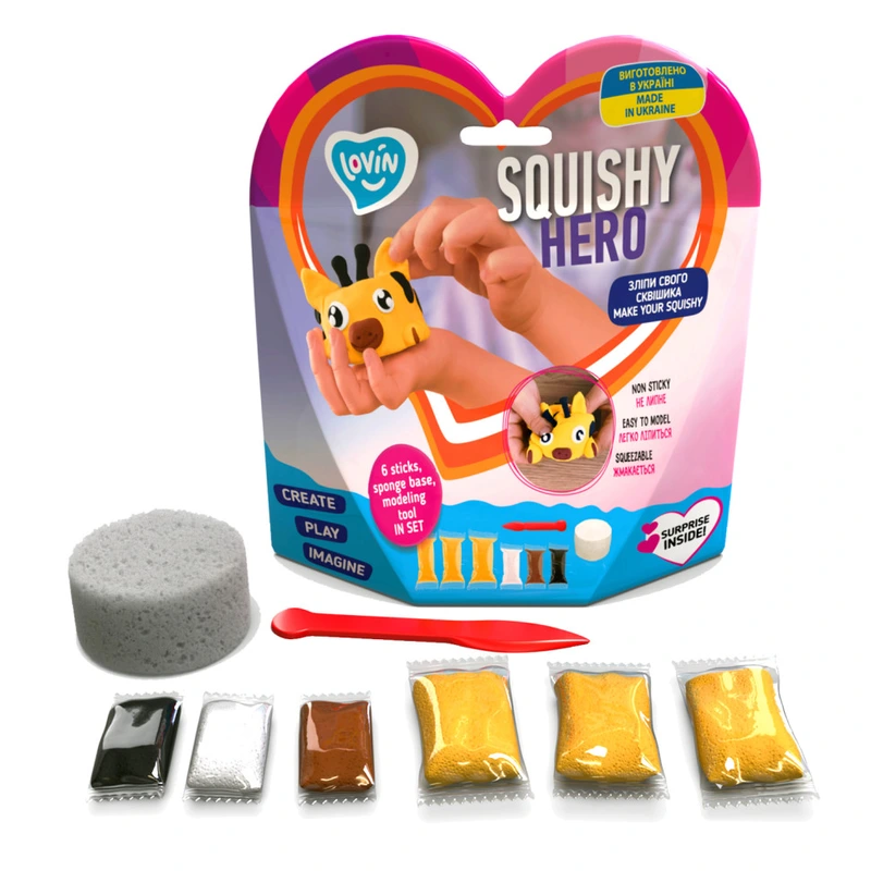 Набір для ліплення з повітряним пластиліном Squishy SquiRaff ТМ Lovin 70127 — Lovin