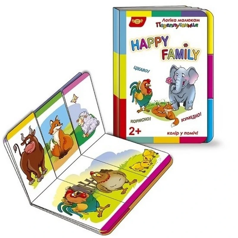 Дитяча розвиваюча книжечка "Переплутаниця Happy Family" 595043 серія Логіка малюкам