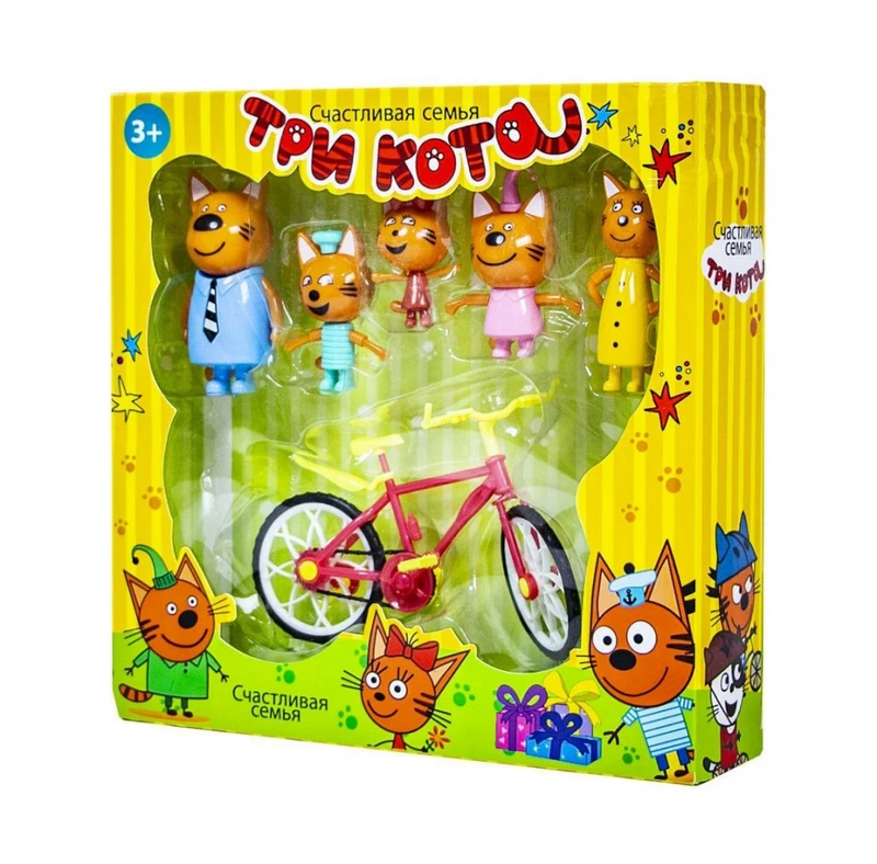 Ігровий набір Три кота N73 з велосипедом — METR+