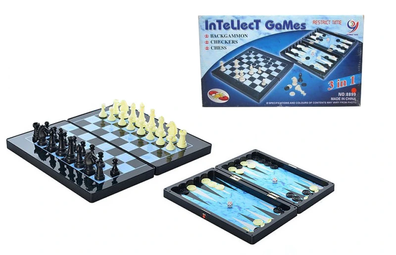 Настільна гра шахи, нарди, шашки 8899 магнітні — METR+