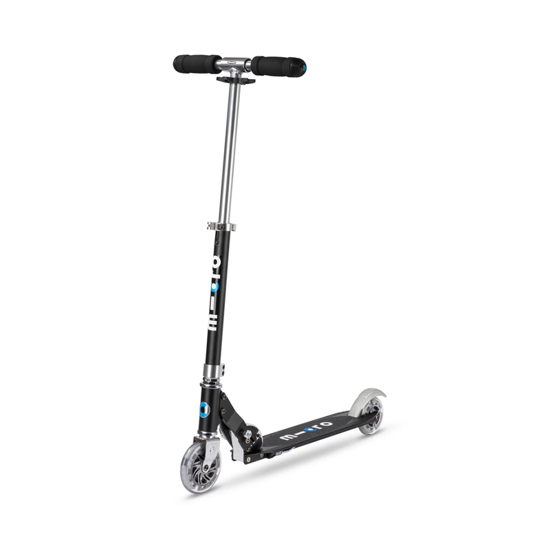 Самокат MICRO серії "Sprite" – ЧОРНИЙ (до 100  кг (kg), двоколісний) — Micro