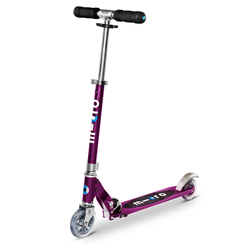 Самокат MICRO серії "Sprite" - ПУРПУРОВИЙ МЕТАЛІК (складаний, до 100 kg, двоколісний) — Micro