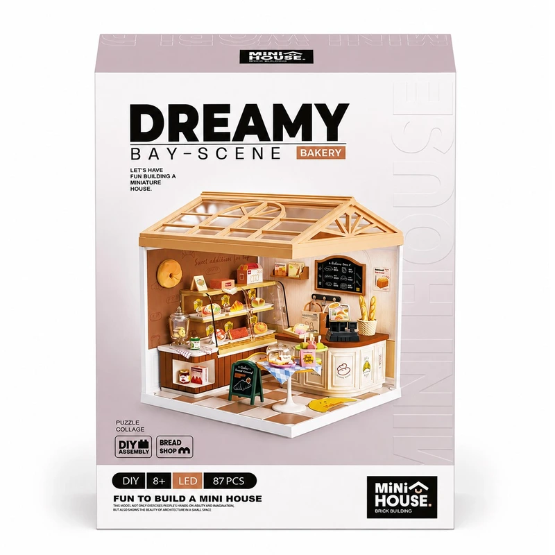Конструктор-румбокс MINI HOUSE серії "Інтер'єр" – ПЕКАРНЯ (світло) — Mini House