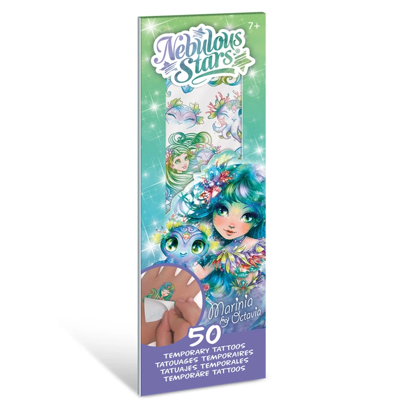 Набір тимчасових татуювань "Зіркові малюнки" Марінія" Nebulous Stars 11458-4 боді-арт — Nebulous Stars