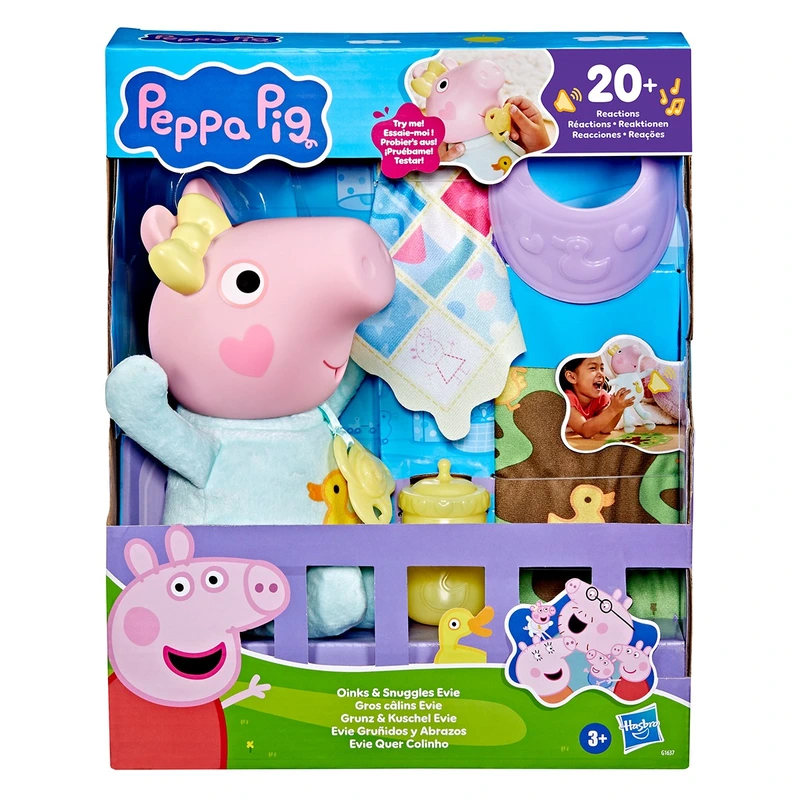 Інтерактивна іграшка PEPPA  – КРИХІТКА ЕВІ: ХРЮШКИ-ОБІЙМАШКИ — Peppa Pig