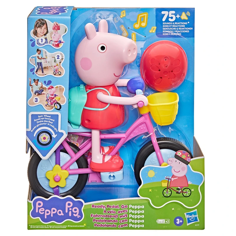 Інтерактивний ігровий набір PEPPA FIGURINES – ПЕППА НА ВЕЛОСИПЕДІ — Peppa Pig