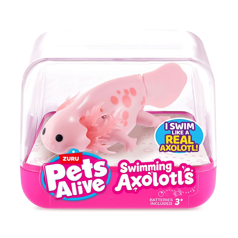 Інтерактивна іграшка PETS ALIVE S1 – АКСОЛОТЛЬ (рожевий) — Pets & Robo Alive