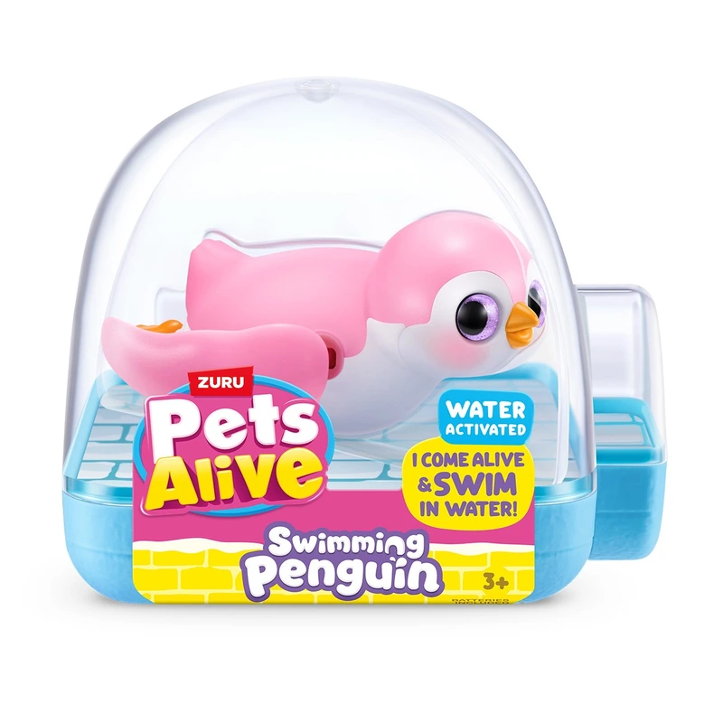 Інтерактивна іграшка PETS ALIVE S1 – ПІНГВІНЧИК (рожевий) — Pets & Robo Alive